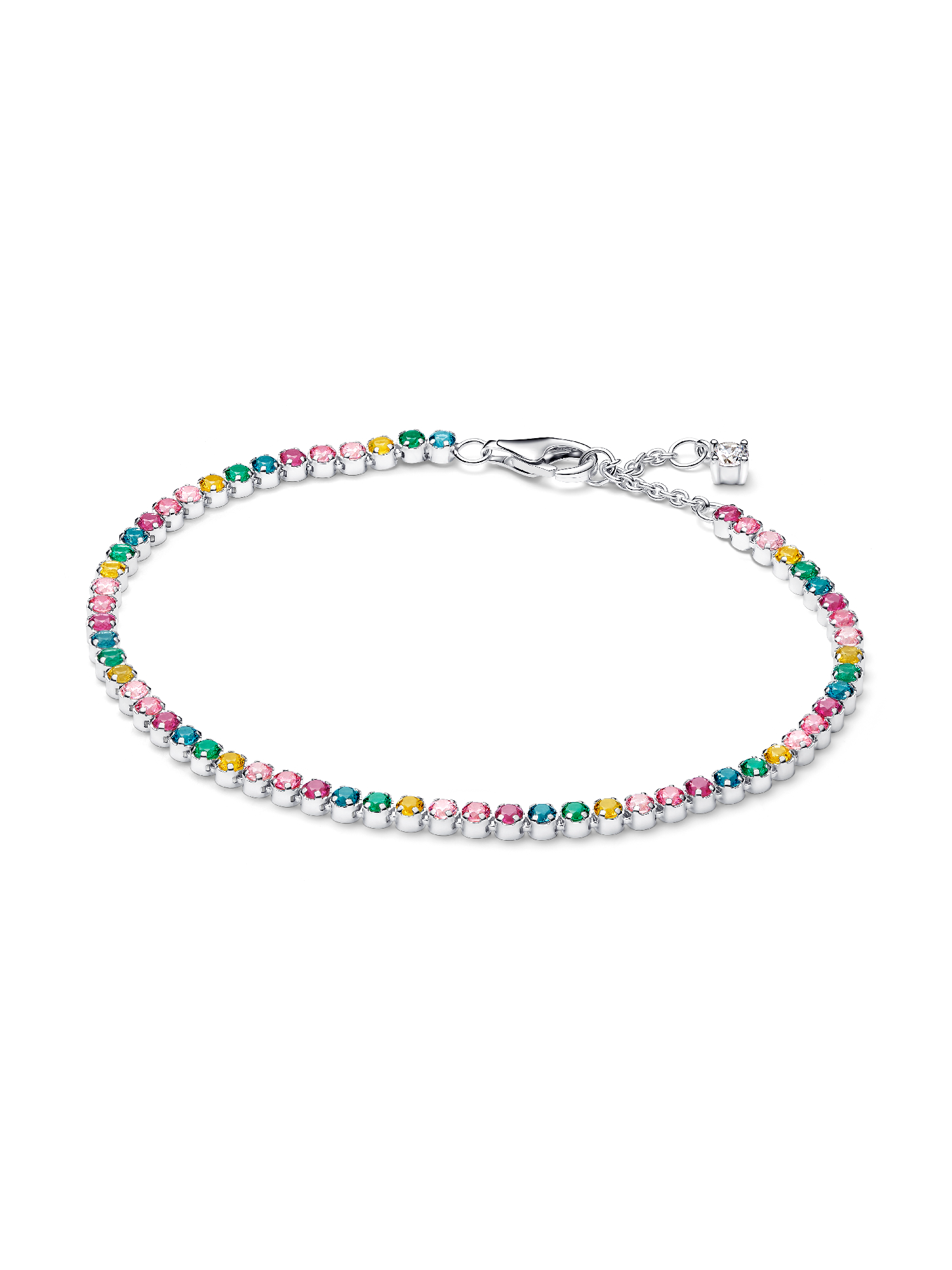 Rainbow Tennis Bracelet | Sterling silver | Pandora Canada