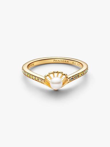 Bague Coquillage d’Ariel de Disney avec perle de culture d’eau douce traitée
