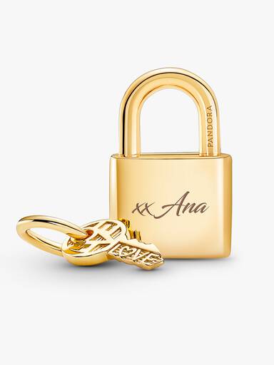 Charm-pendentif Cadenas et clé