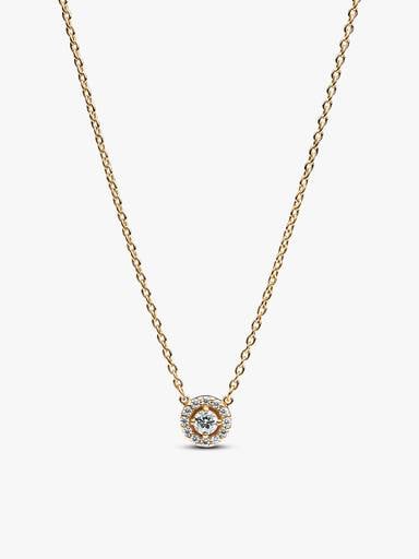 Golden Pave Halo Jewellery Set