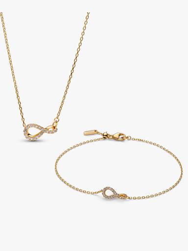 Pandora Infinite Lab-Grown Diamond Pavé Bracelet & Necklace Set
