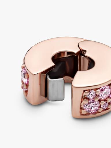 Clip pavé rose