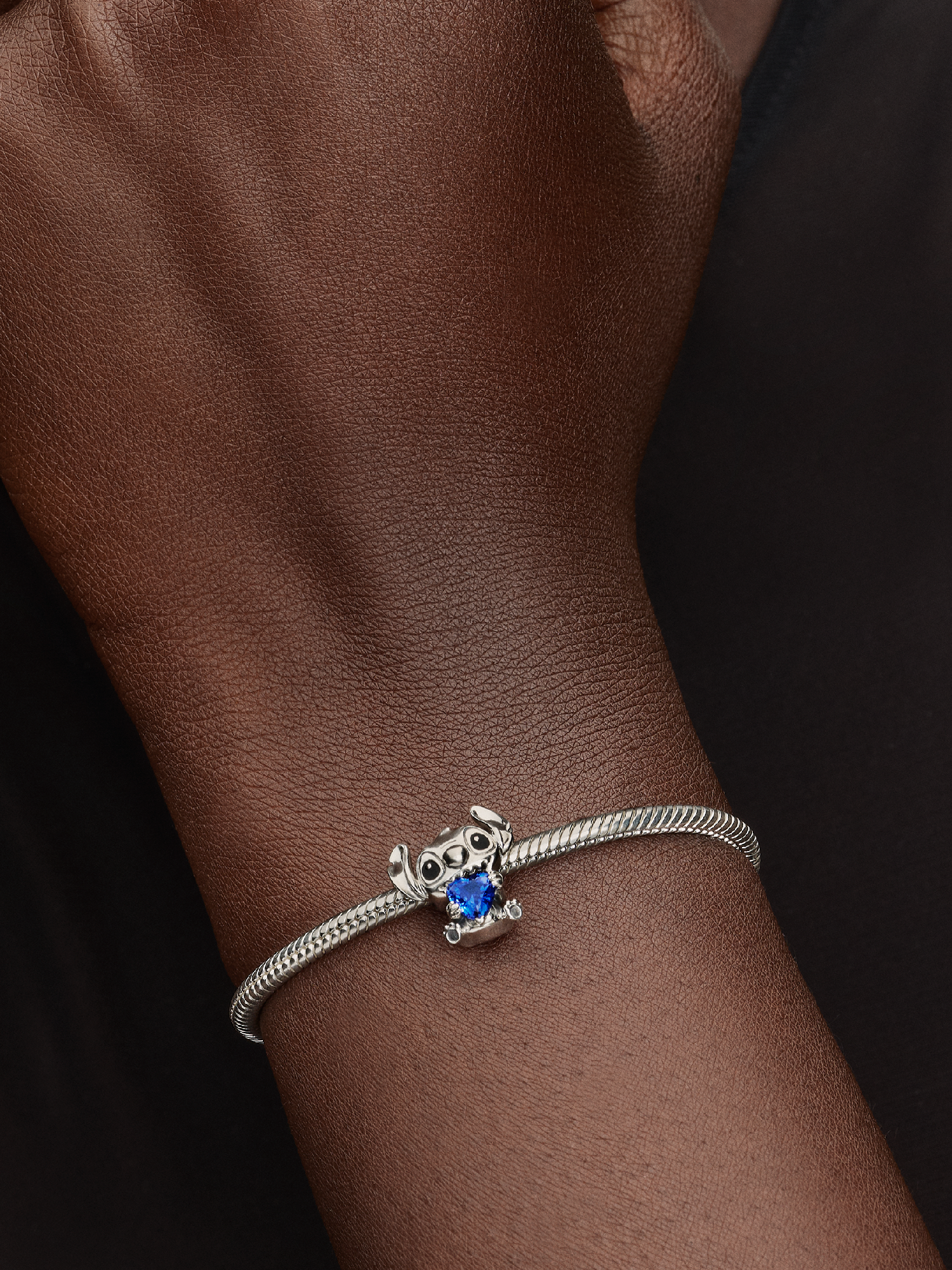 Disney Stitch Blue Heart Charm