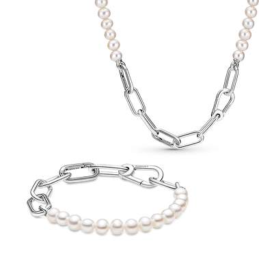 Ensemble bracelet et collier de perles Pandora ME
