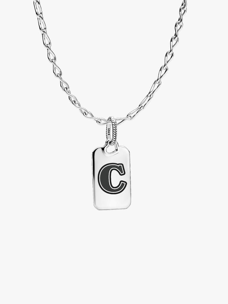 Letter C Rectangle Pendant