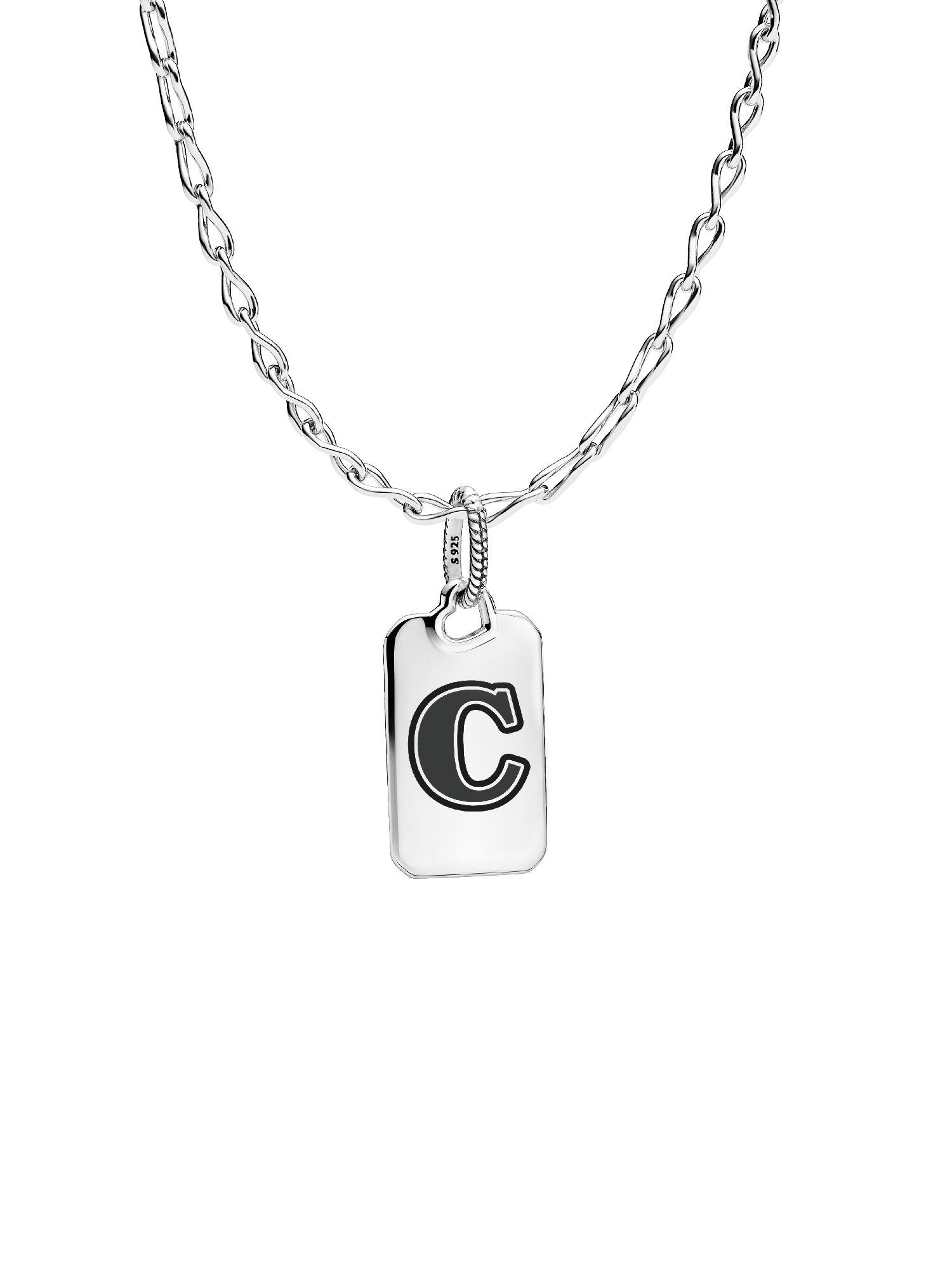 Letter C Rectangle Pendant