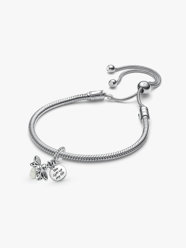 Ensemble-cadeau bracelet à charm Luciole phosphorescent