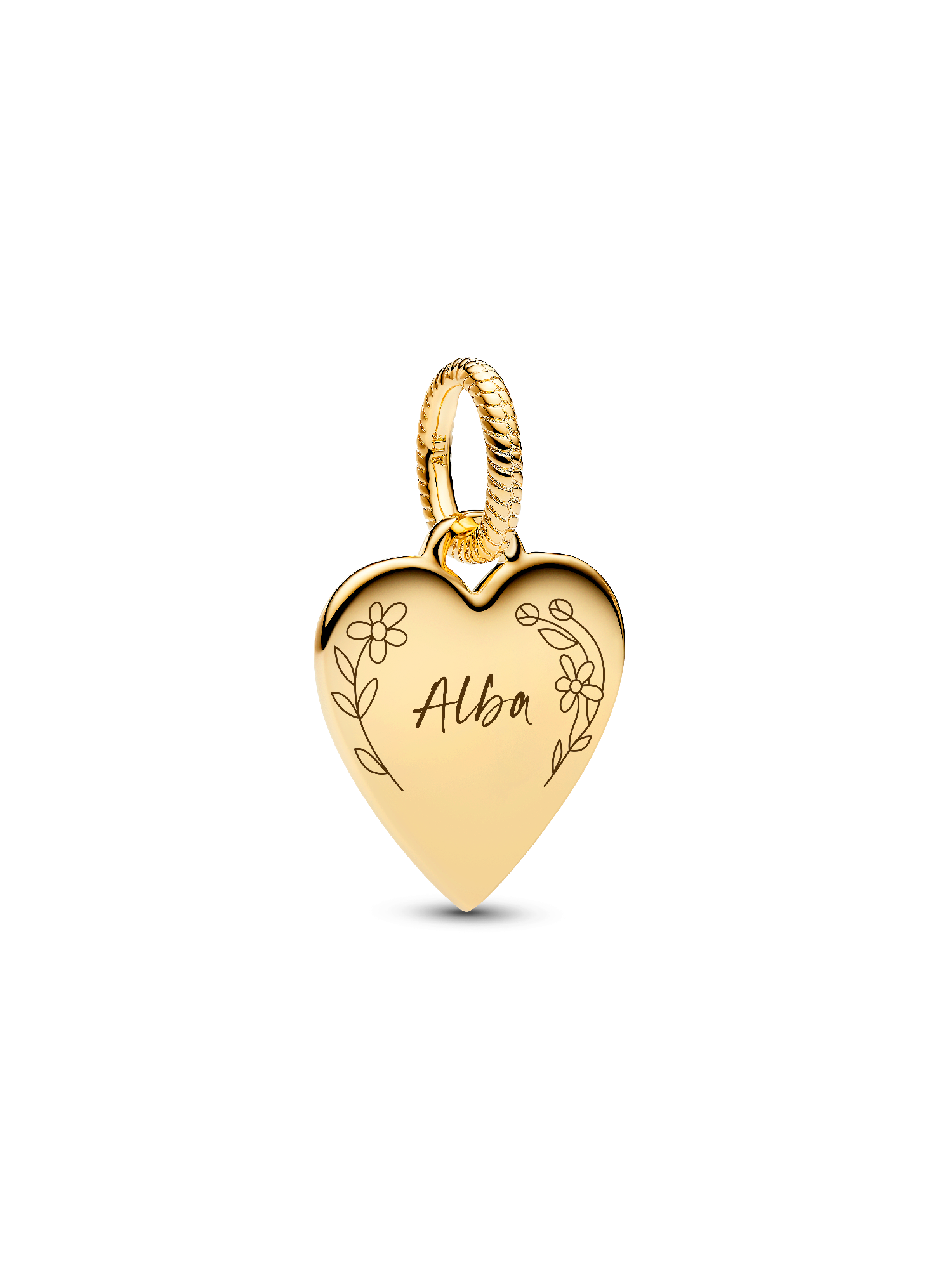 Pendentif Étiquette en forme de cœur à graver