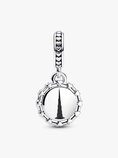 Charm-pendentif à graver Cœurs et disque