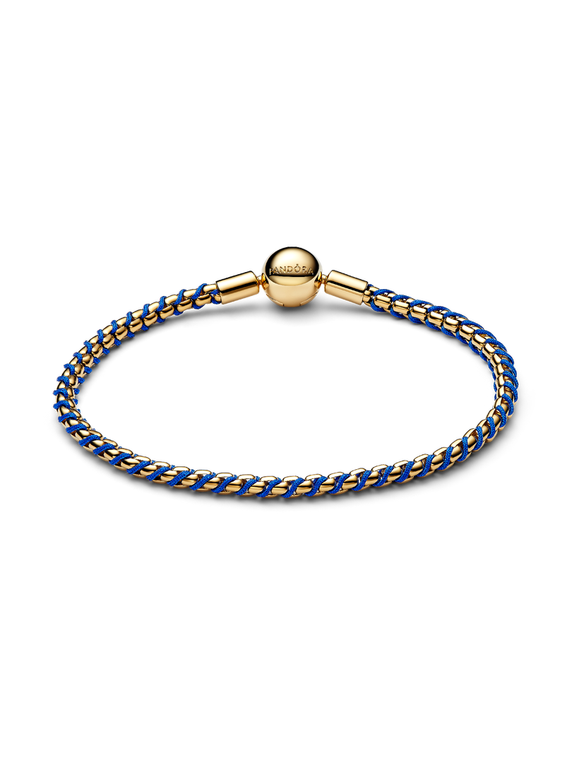 Blue Cord Box Chain Bracelet