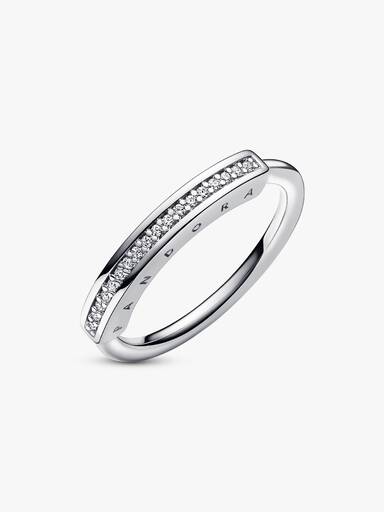 VENTE FINALE - Bague Pavé I-D Pandora Signature