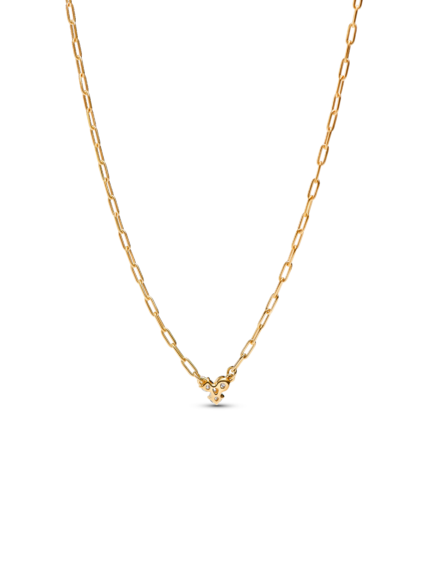 Pandora Era Lab-Grown Diamond Cluster Paperclip Chain Necklace