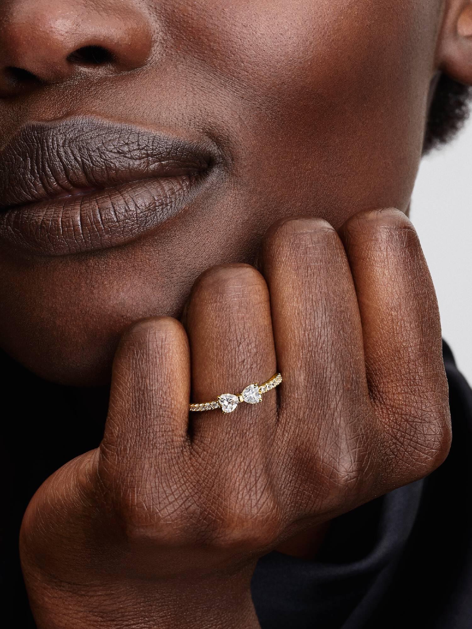 Bague Boucle transparente scintillante