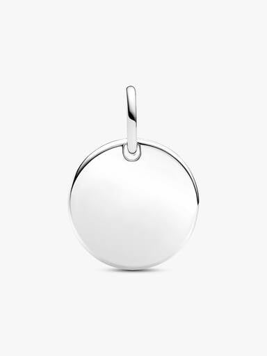 Pendentif étiquette à graver avec diamant cultivé en laboratoire
