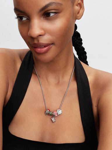 Holiday Joy Openwork Charm, Platinum Plated