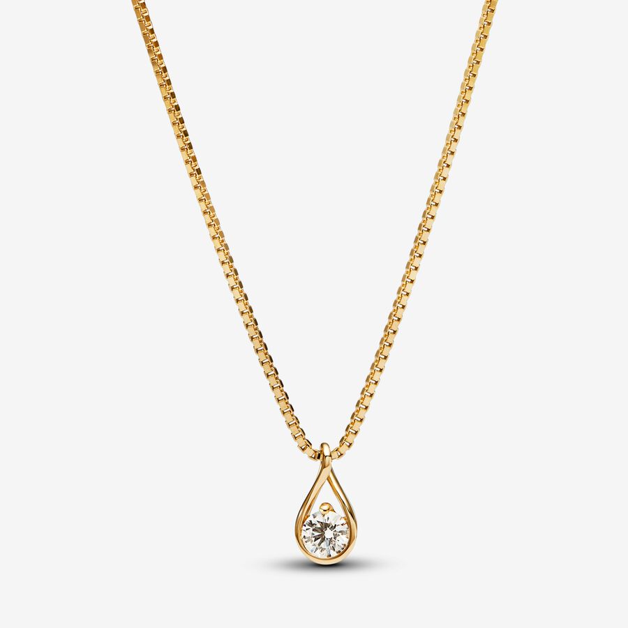 Pandora Infinite diamant cultivé en laboratoire pendentif et collier avec 0,25 carat tw en or 14 K image number 0
