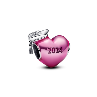 Charm Remise de diplôme et cœur rose 2024