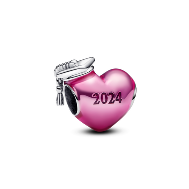 Charm Remise de diplôme et cœur rose 2024