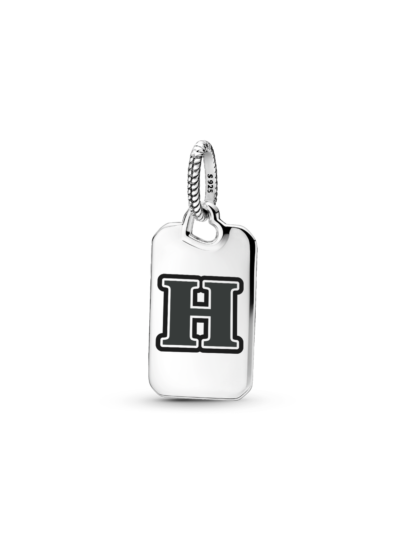Letter H Rectangle Pendant