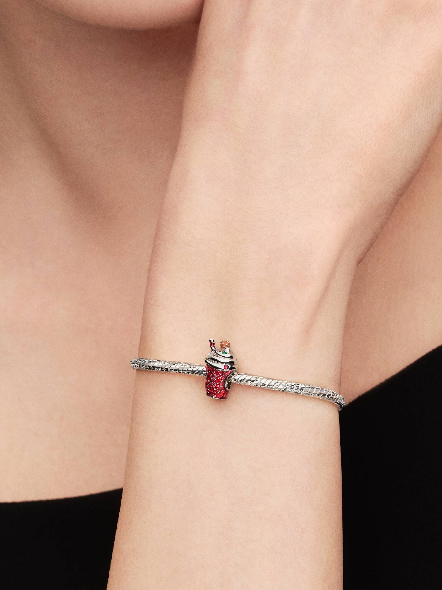 Gingerbread Drink Charm, Platinum Plated