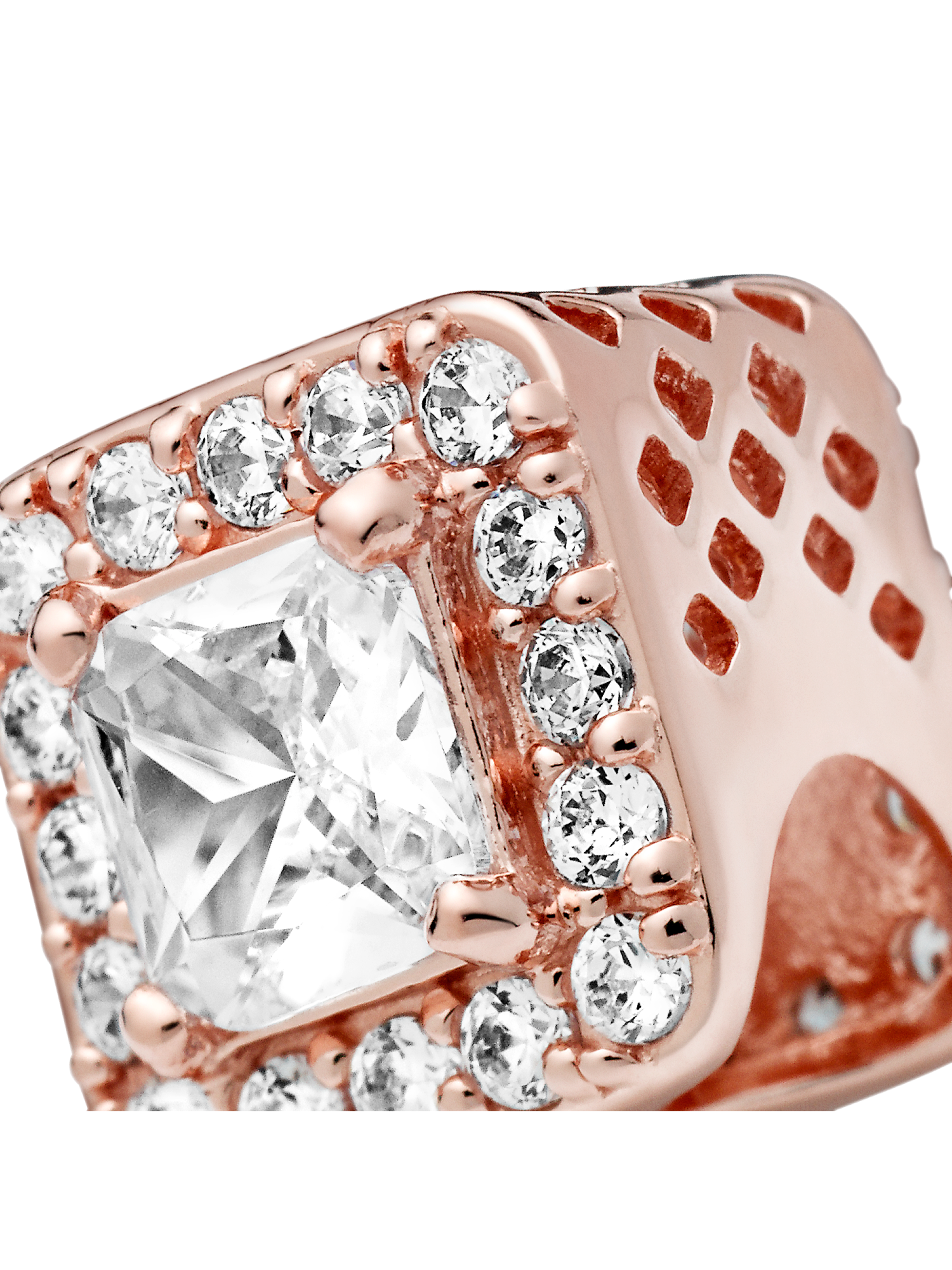 Square Sparkle Halo Charm