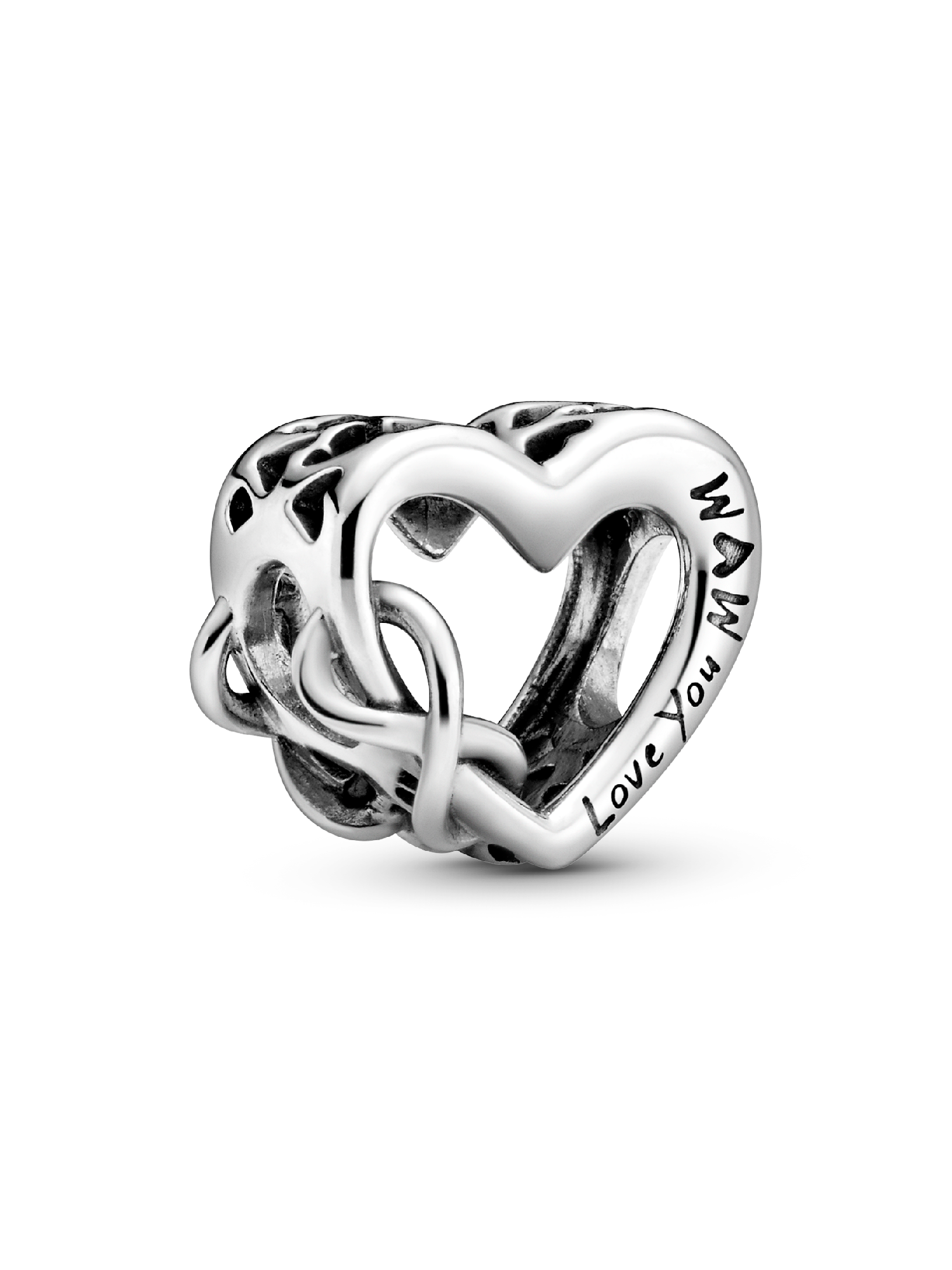 Love You Mom Infinity Heart Charm