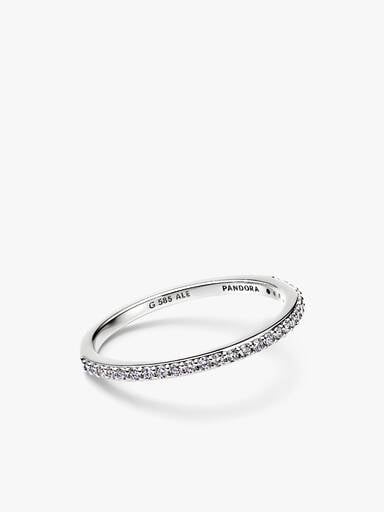 Ensemble de bagues bicolores pavés à diamants cultivés en laboratoire