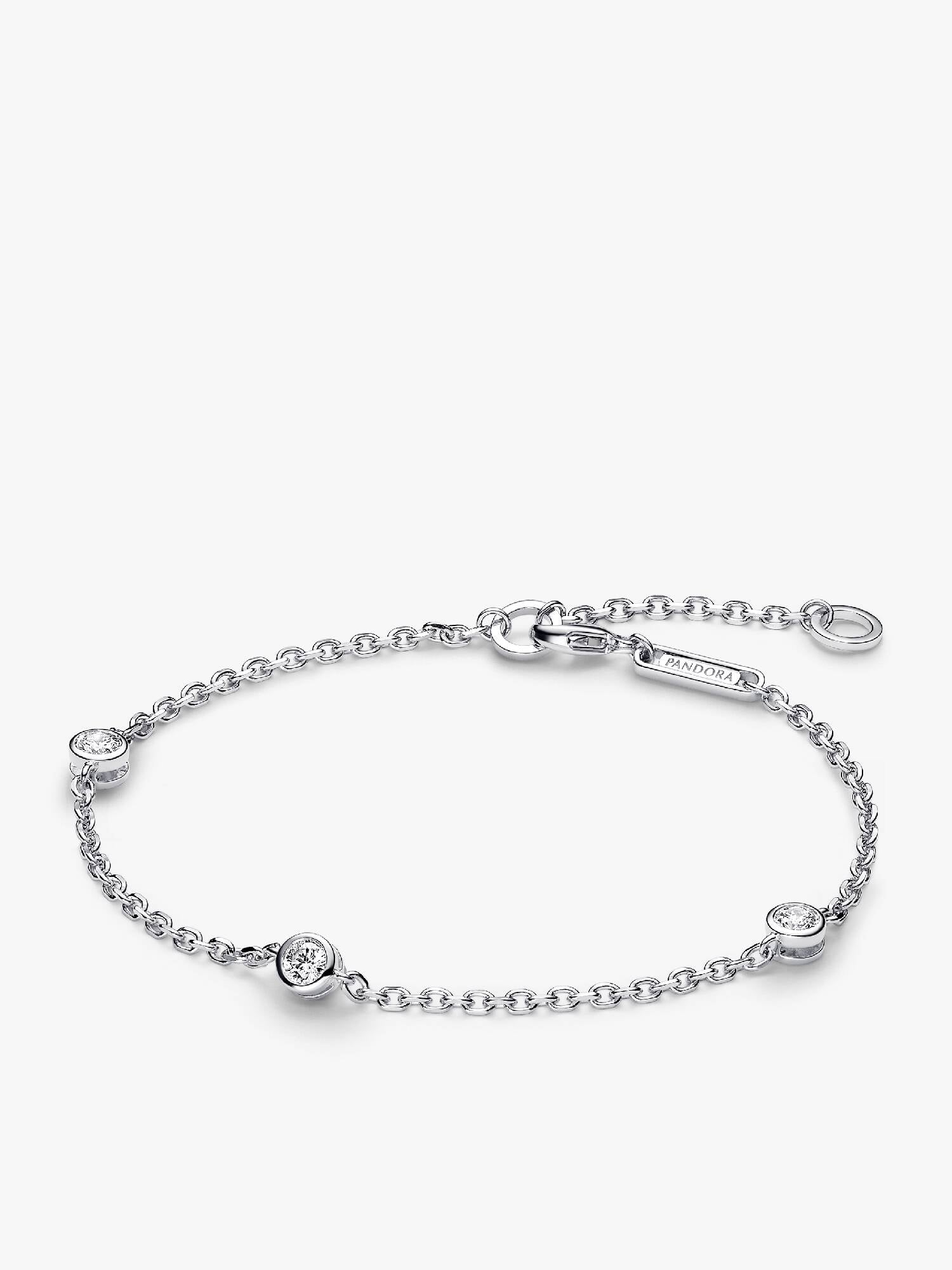 FINAL SALE - Pandora Era Lab-Grown Diamond Bezel Station Chain Bracelet
