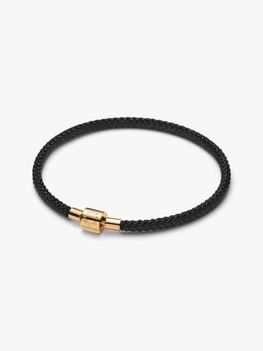 Bracelet Cordon noir scintillant