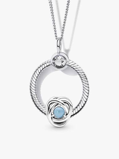 Collier avec charm-pendentif Cercle éternel de décembre