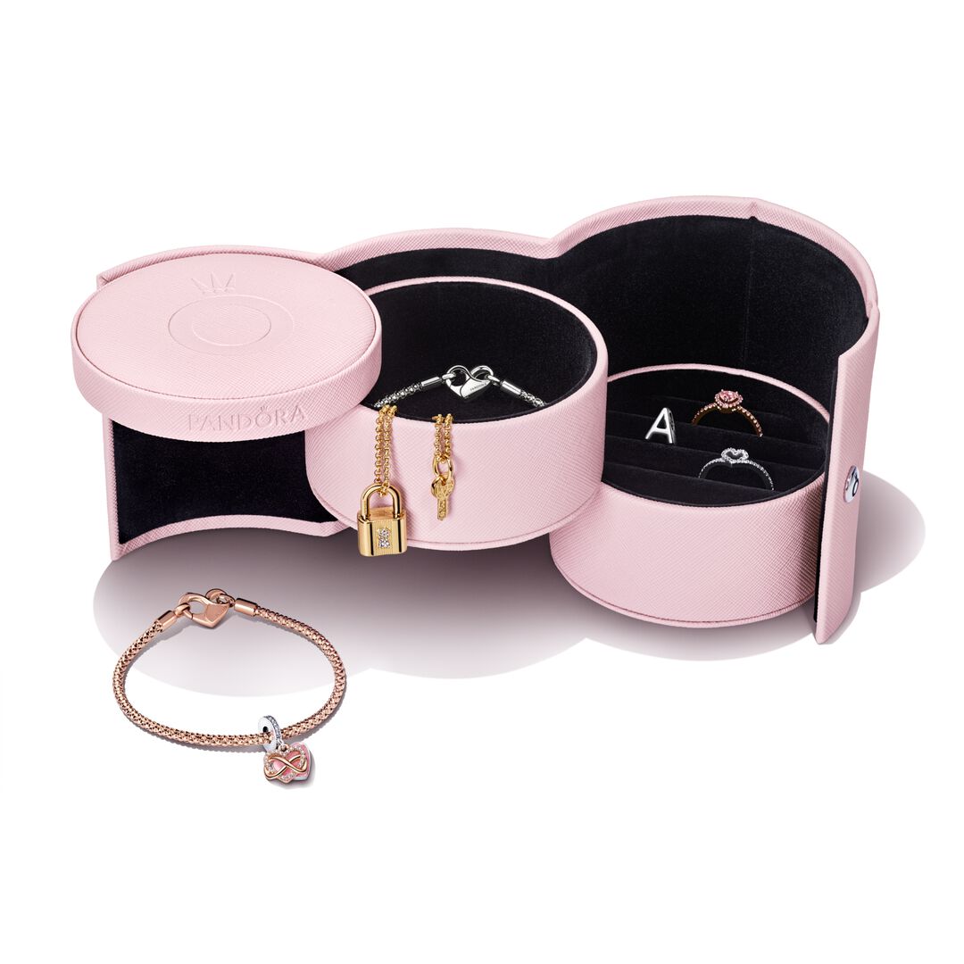 Pink Tiered  Jewellery Box