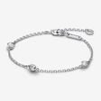 Pandora Era Bezel Lab-grown Diamond Station Chain Bracelet  0.30 carat tw  Sterling Silver