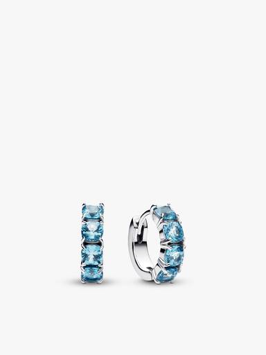 Ensemble de boucles d’oreilles bleues pâles scintillantes