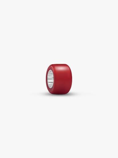 Mini charm en verre de Murano rouge