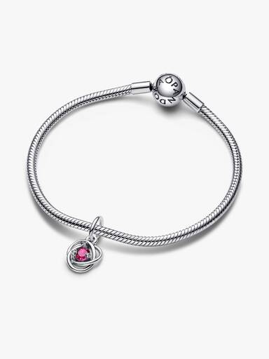 VENTE FINALE - Charm-pendentif Cercle éternel rose d'octobre