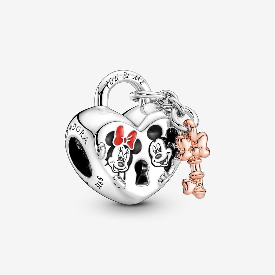 Charm Cadenas de Mickey Mouse et Minnie Mouse de Disney image number 0