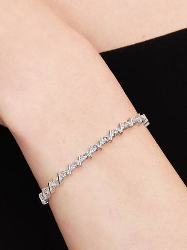 Bracelet tennis Triangle scintillant