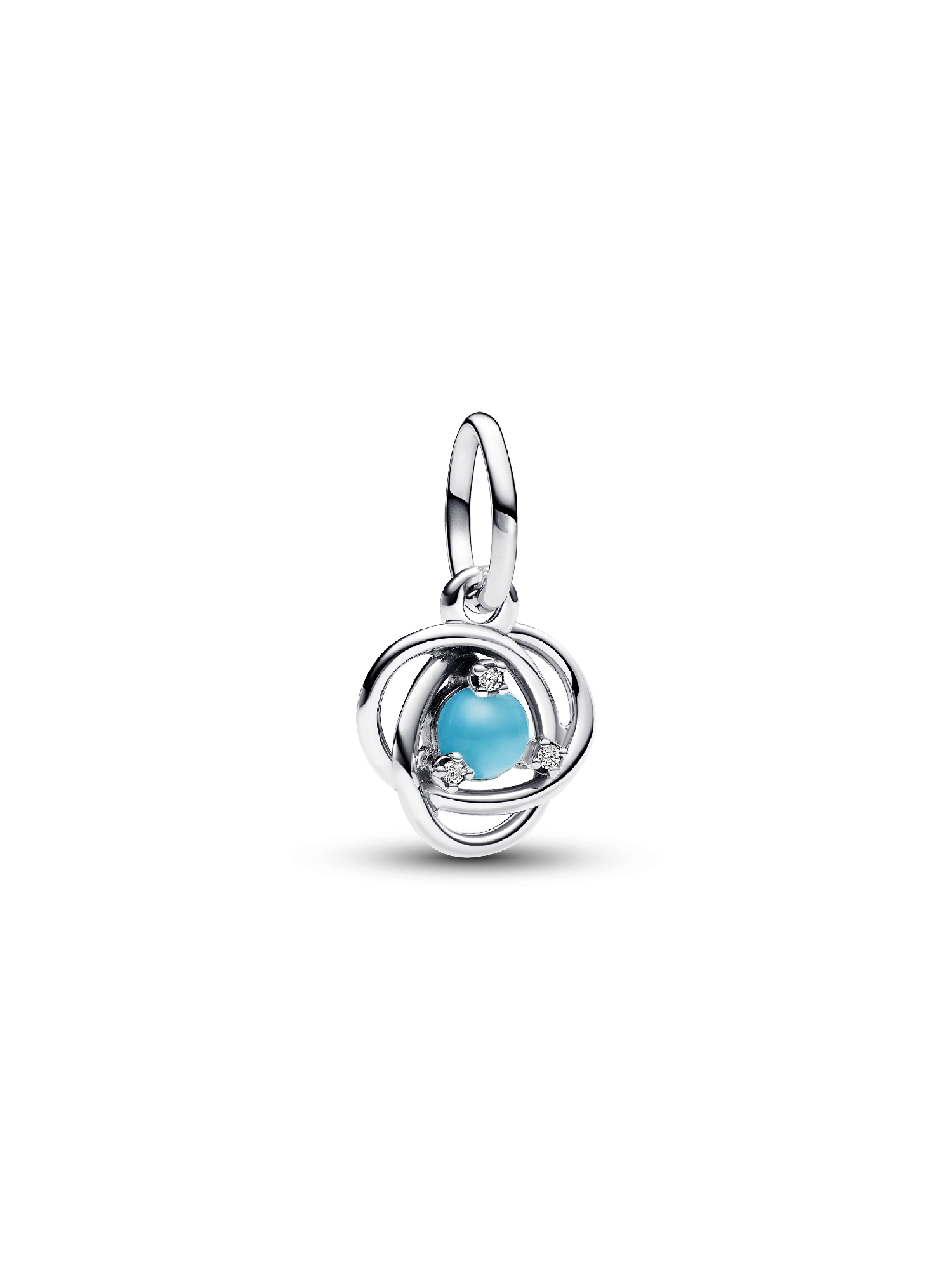 FINAL SALE - December Turqoise Blue Eternity Circle Dangle Charm