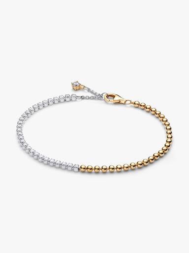 Bracelet tennis et perles