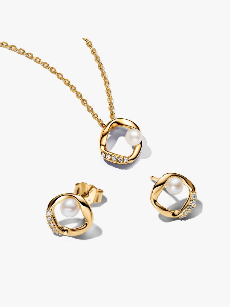 Organic Sparkle and Pearl Jewellery Gift Set