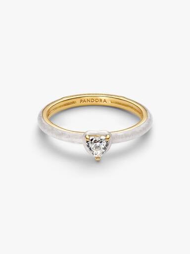 White Chakra Heart Ring