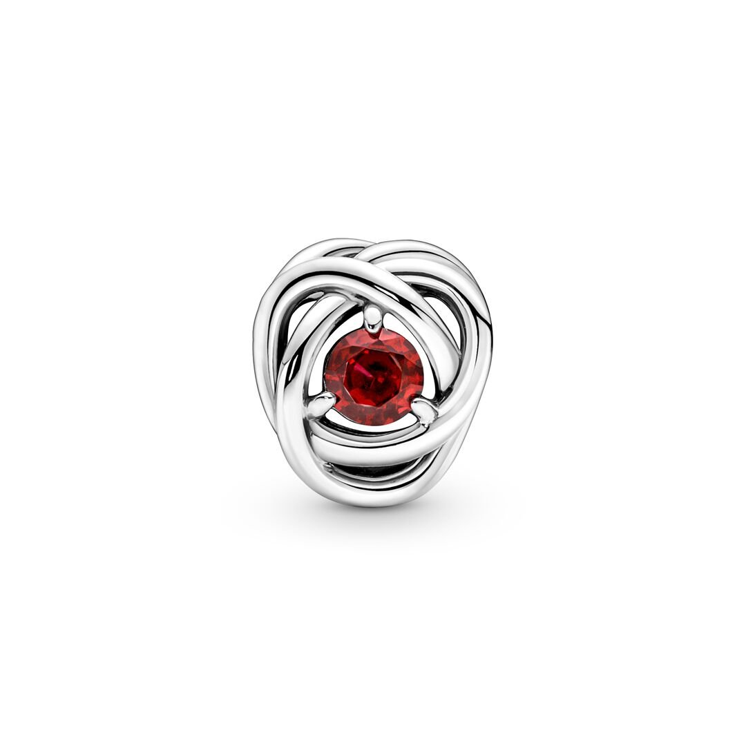 July True Red Eternity Circle Charm