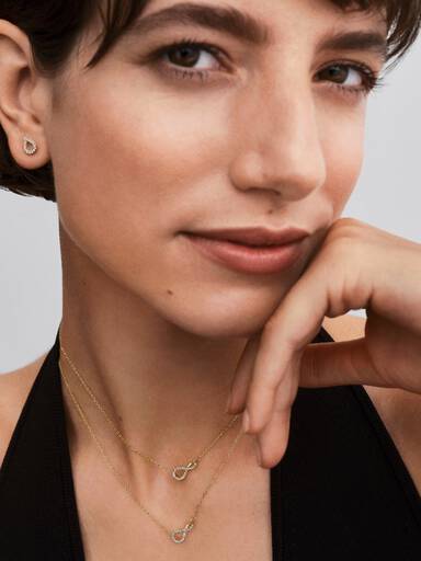 Pandora Infinite Lab-grown Diamond Pavé Stud Earrings