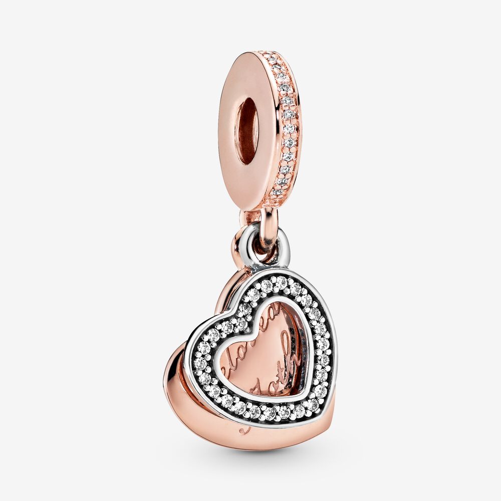 Beloved Mother Heart Dangle Charm | Two Tone | Pandora Canada