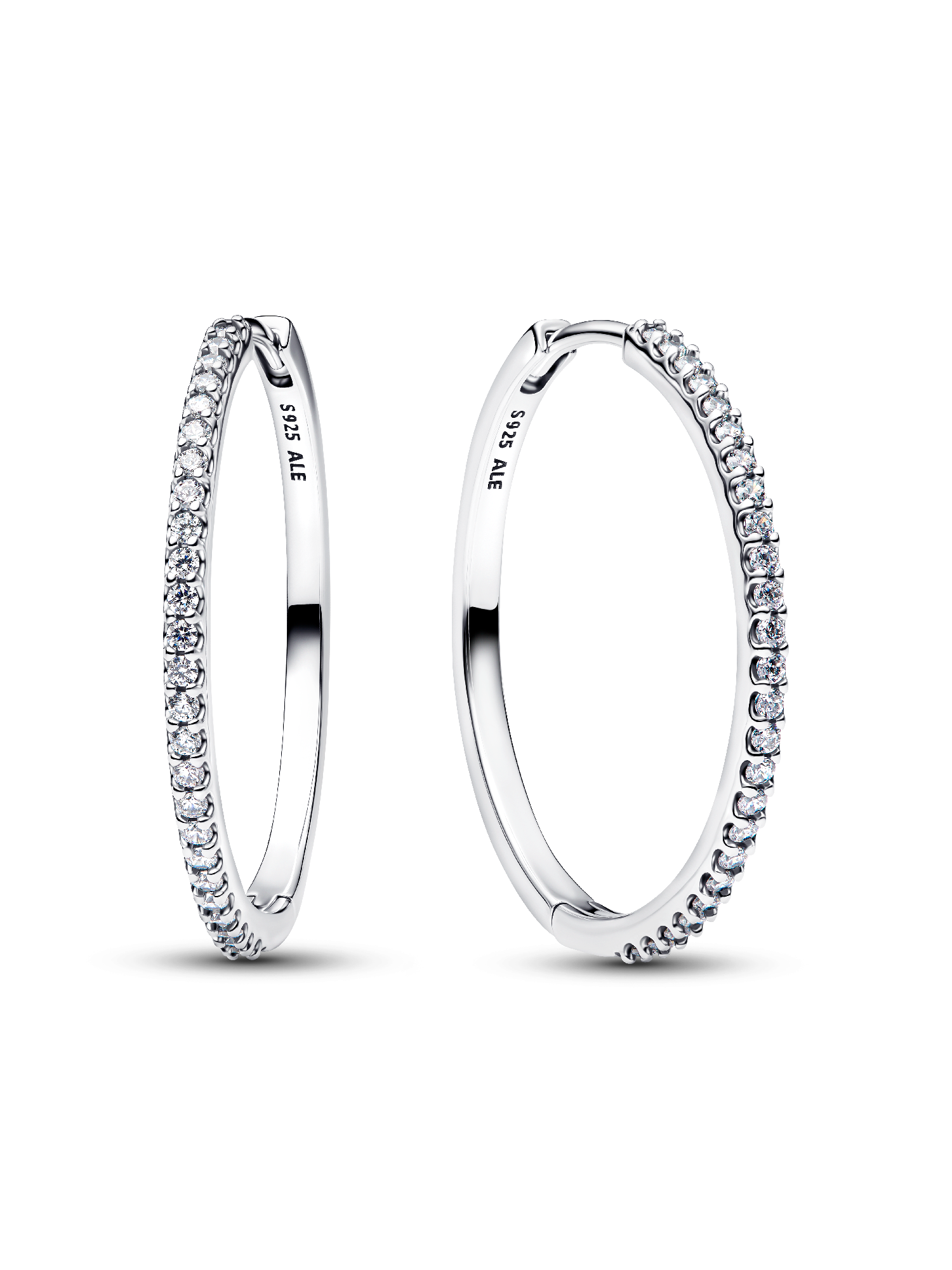 Large Sparkling Hoop Earrings