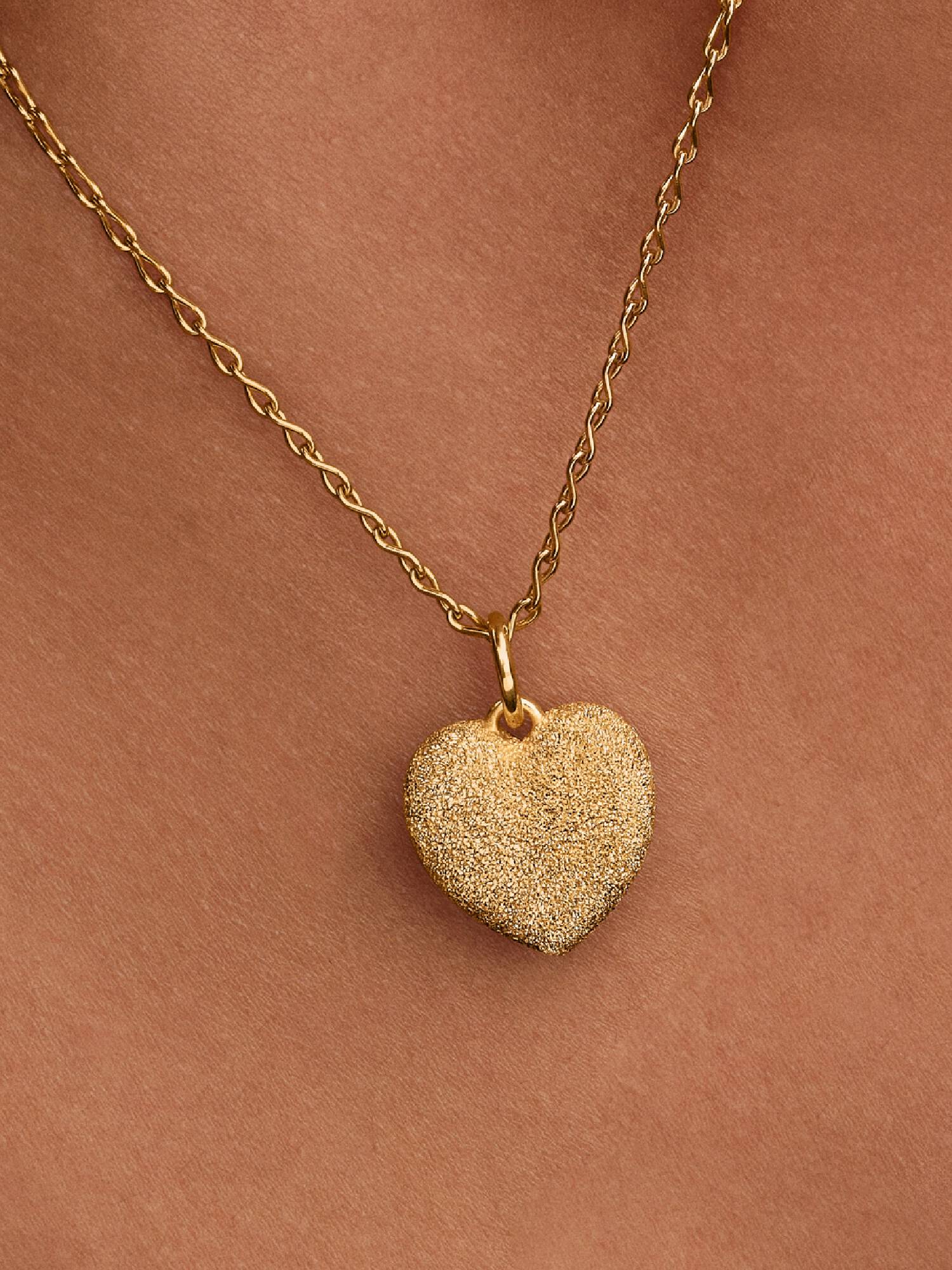 Charm-pendentif Cœur bombé texturé