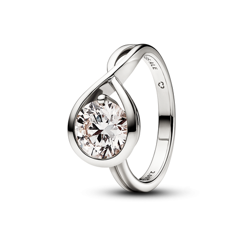 Pandora Infinite Bague avec diamant créé en laboratoire 2,00 carat tw en or blanc 14 K