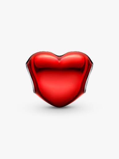 Charm Cœur rouge en métal