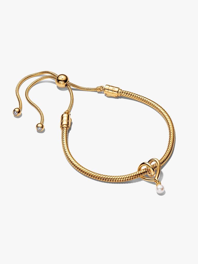 Golden Heart Charm Bracelet Gift Set