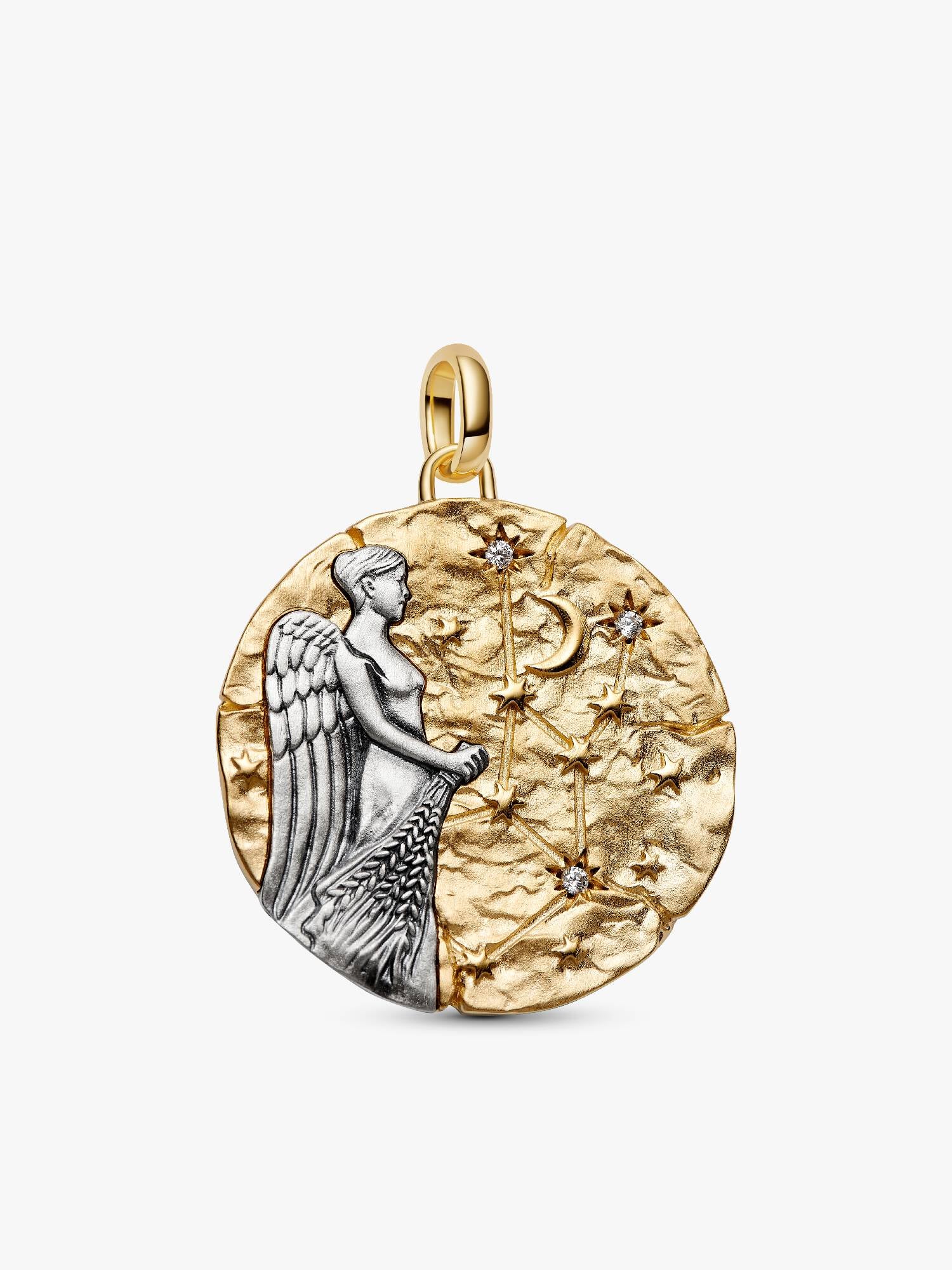 Virgo Zodiac Oversized Medallion Charm
